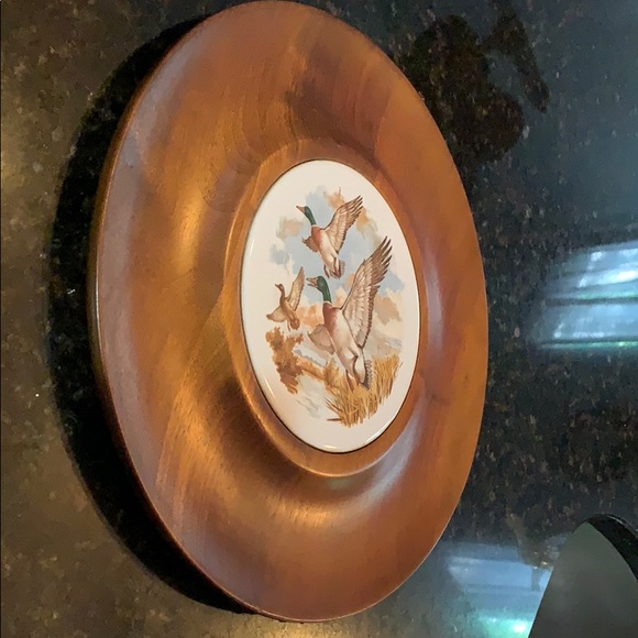 Vintage Ozark Walnut Wood Duck Dish Tray/Plate - Picture 3 of 8